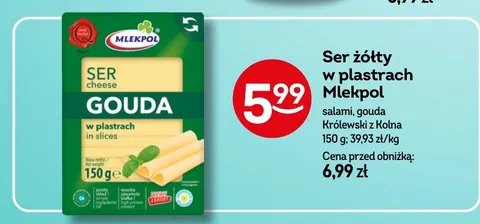 Ser żółty w plastrach